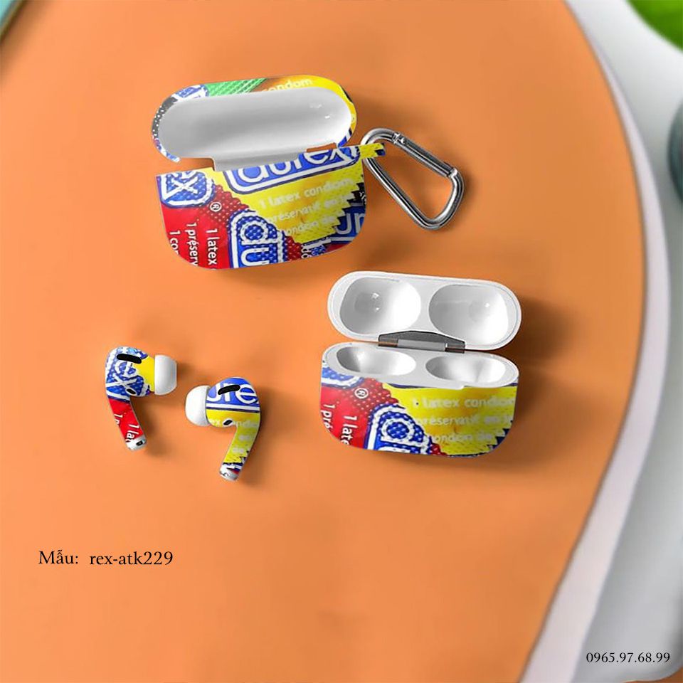 Decal Skin dán AirPods Pro mẫu durex - atk229