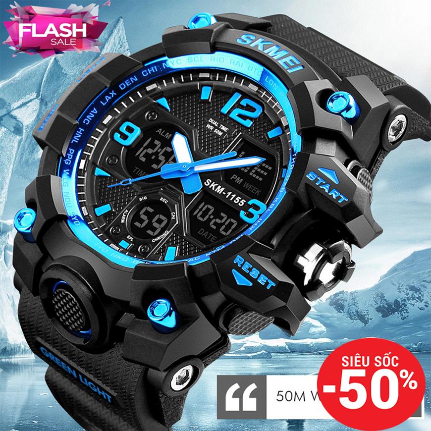 Mua đồng hồ Skmei SK-1155B Cao Cấp.Đồng Hồ Đeo Tay,đồng hồ nam nữ,Mua ngay đồng hồ Skmei SK-1155B KIM ĐIỆN TỬ món phụ kiện thích hợp cho những tín đồ yêu thích vận động, tập luyện thể thao .BẢO HÀNH TOÀN QUỐC BỞI LUCKY STORE SG.