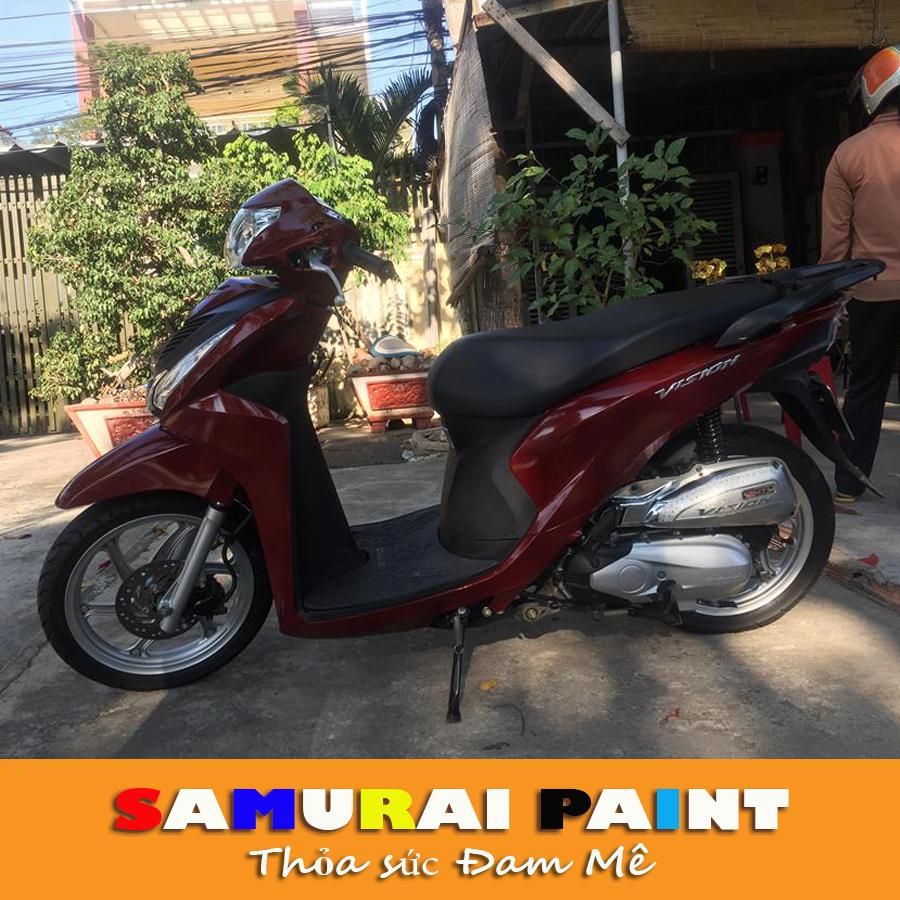 Sơn Samurai - Chai sơn màu đỏ Yamaha ánh kim 1108