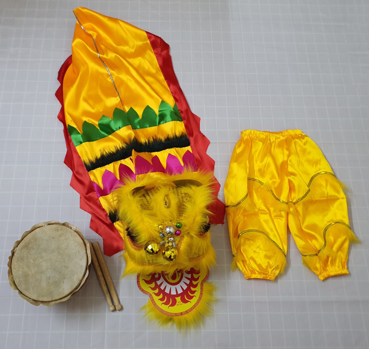 Unicorn Head Combo for Children 3-9 Years Old, (Head and Tail + Drumsticks + Unicorn Pants)