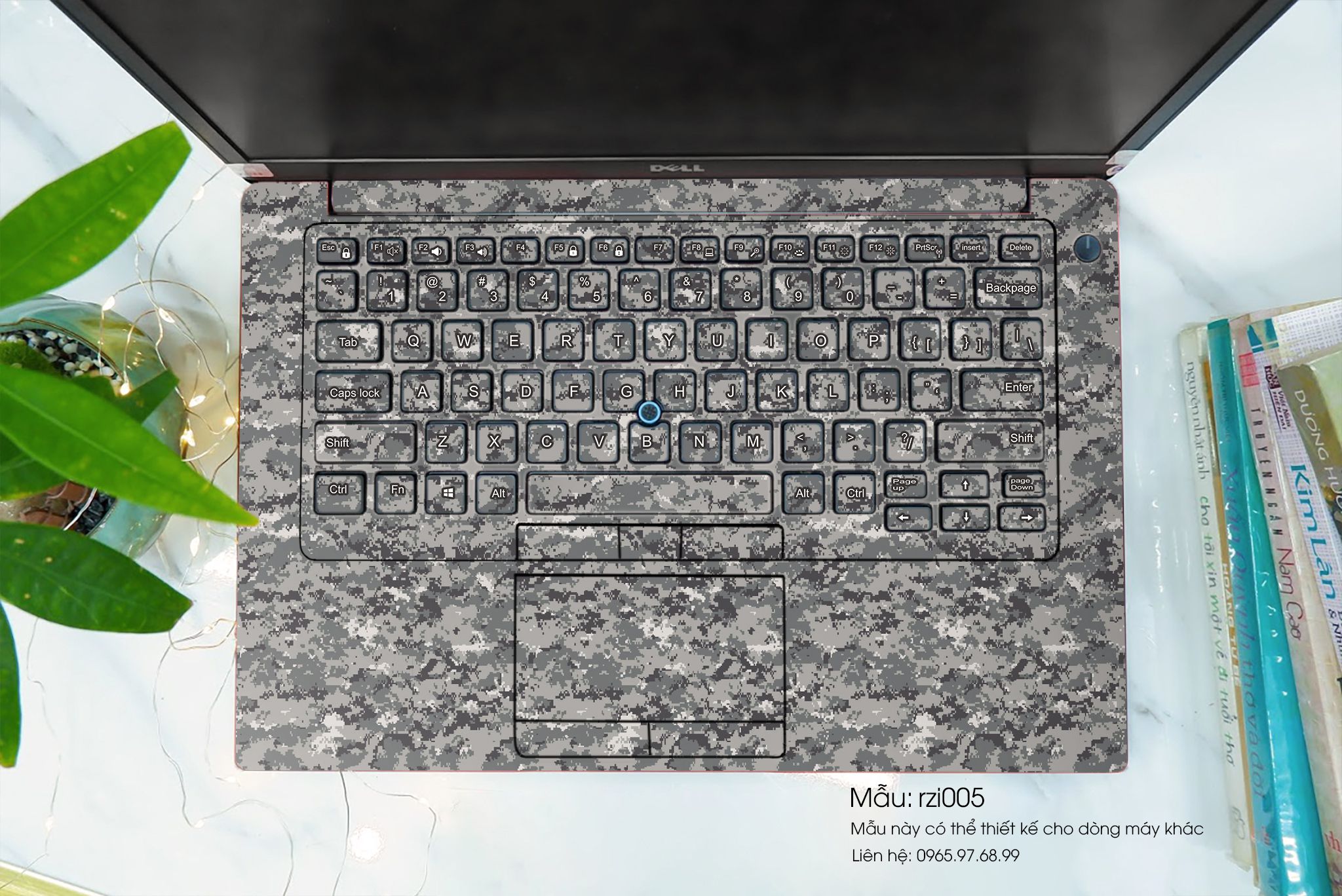 Decal Skin dán Laptop VAIO mẫu rằn ri (inbox mã máy cho shop)