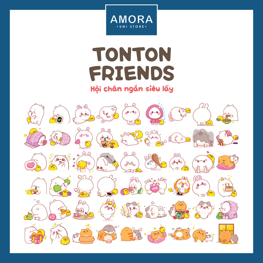 [HCM]SET 50 sticker TonTon Friend siêu dễ thương - Amora UNI