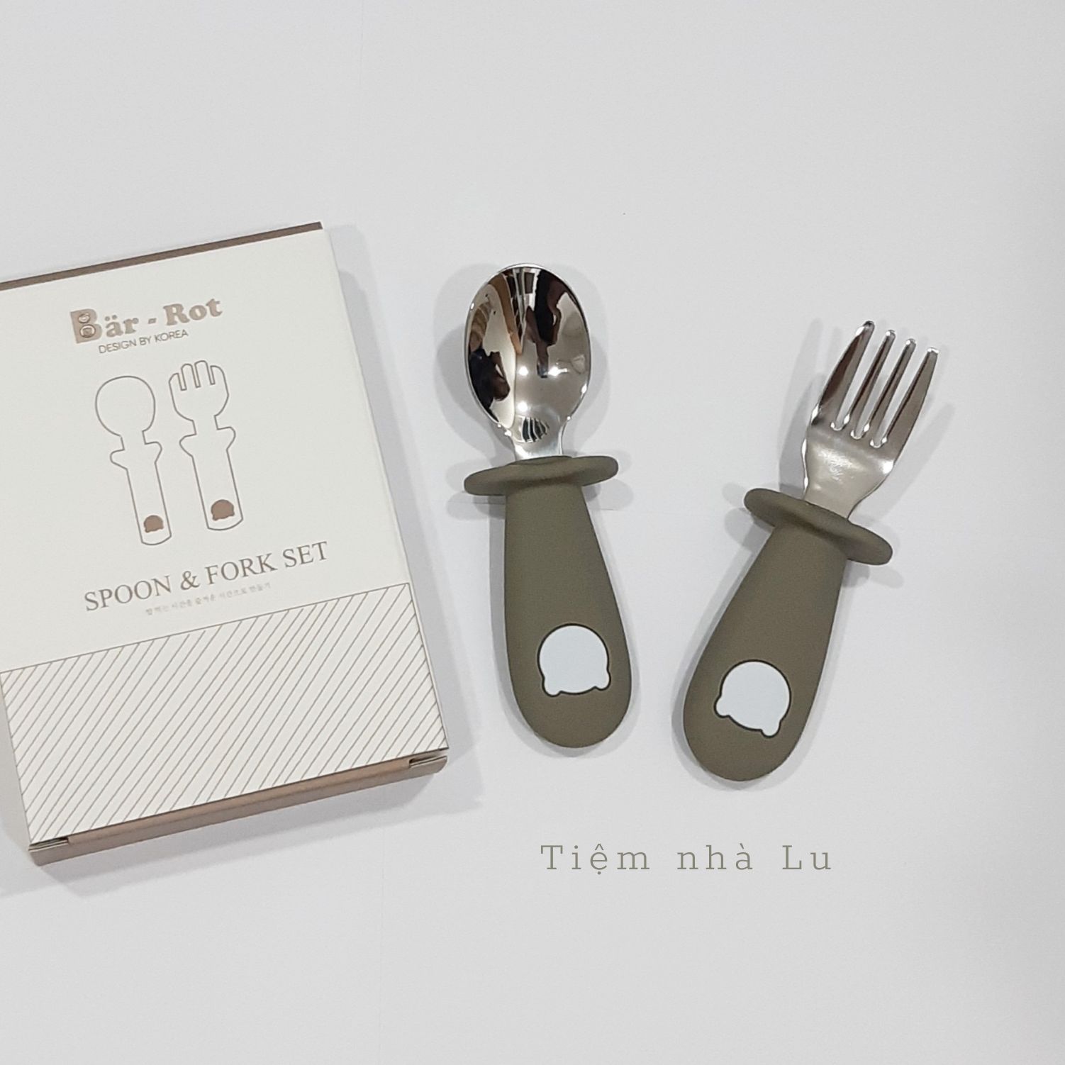 Set Thìa Nĩa Bar Rot Tập Ăn Dặm Cho Bé
