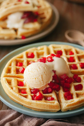 Máy làm bánh waffle, bánh tổ ong mini