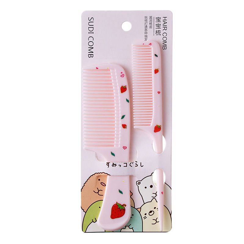 Sét 2 lược chải tóc nhỏ gọn in hình dễ thương - loli