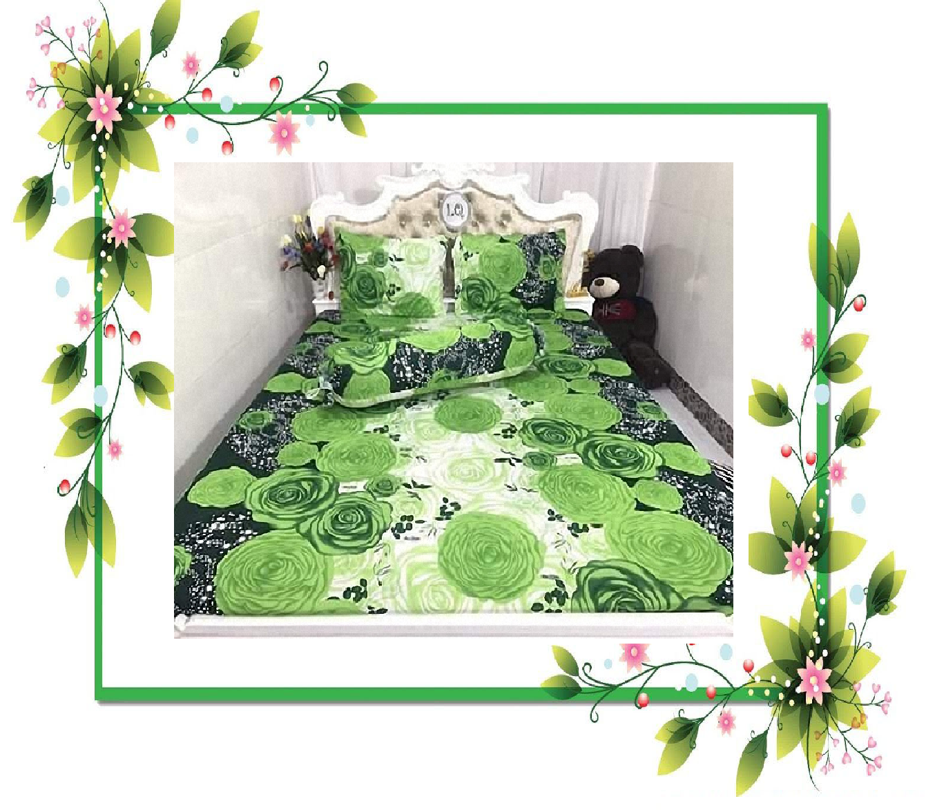 Ga thun lạnh hình bông 1m8 x 2m x 5cm cao cấp