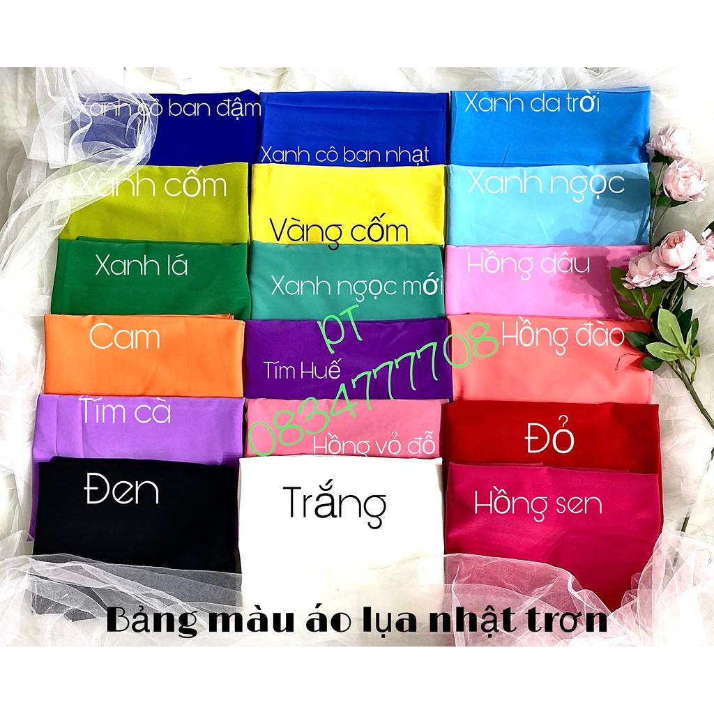 [BÃO SALE] Áo Dài Trơn Lụa Nhật Các Màu- Siêu Xinh