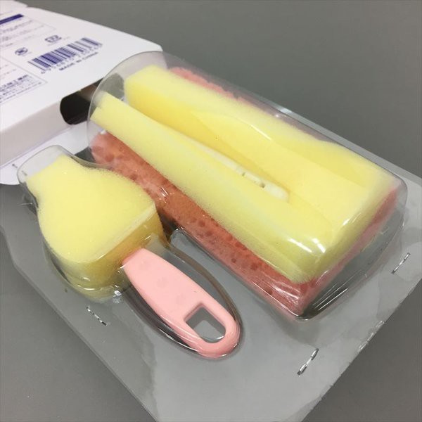 Set 2 Dụng Cụ Cọ Rửa Bình Sữa, Núm Ty Cho Bé Đầu Mút Xốp