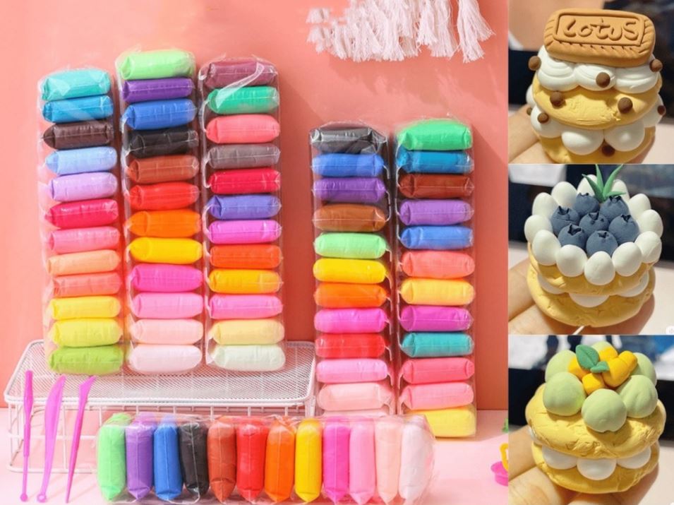 Đất sét tự khô Nhật 12/24/36 màu - Tặng 1 sticker 24 hình