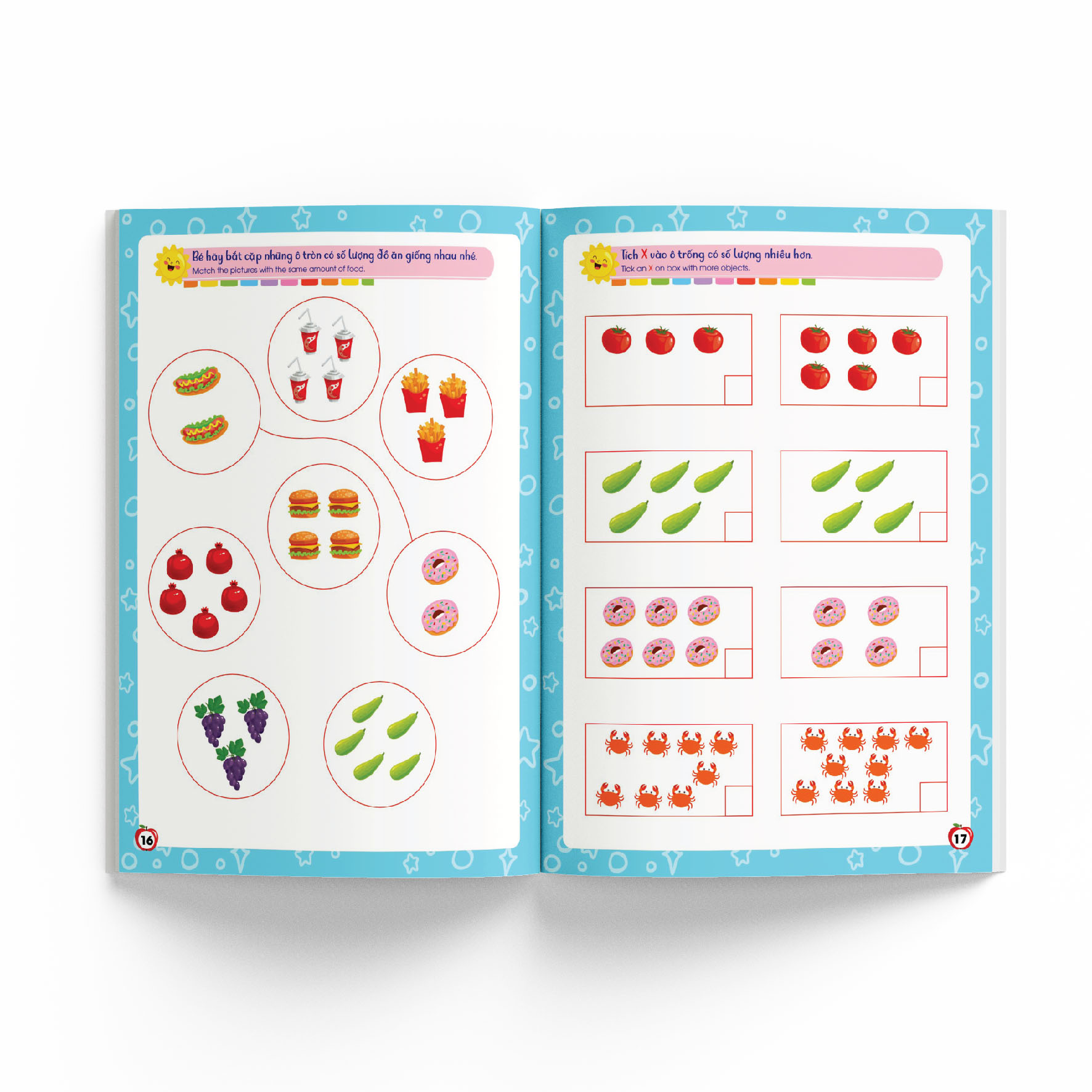 Sách Toán Tư Duy Beginning Creative Math (Dành Cho Bé 3-4 Tuổi Song Ngữ Việt Anh)