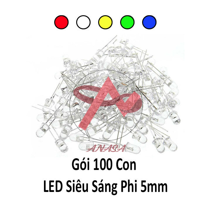 Gói 100 con led siêu sáng phi 5mm
