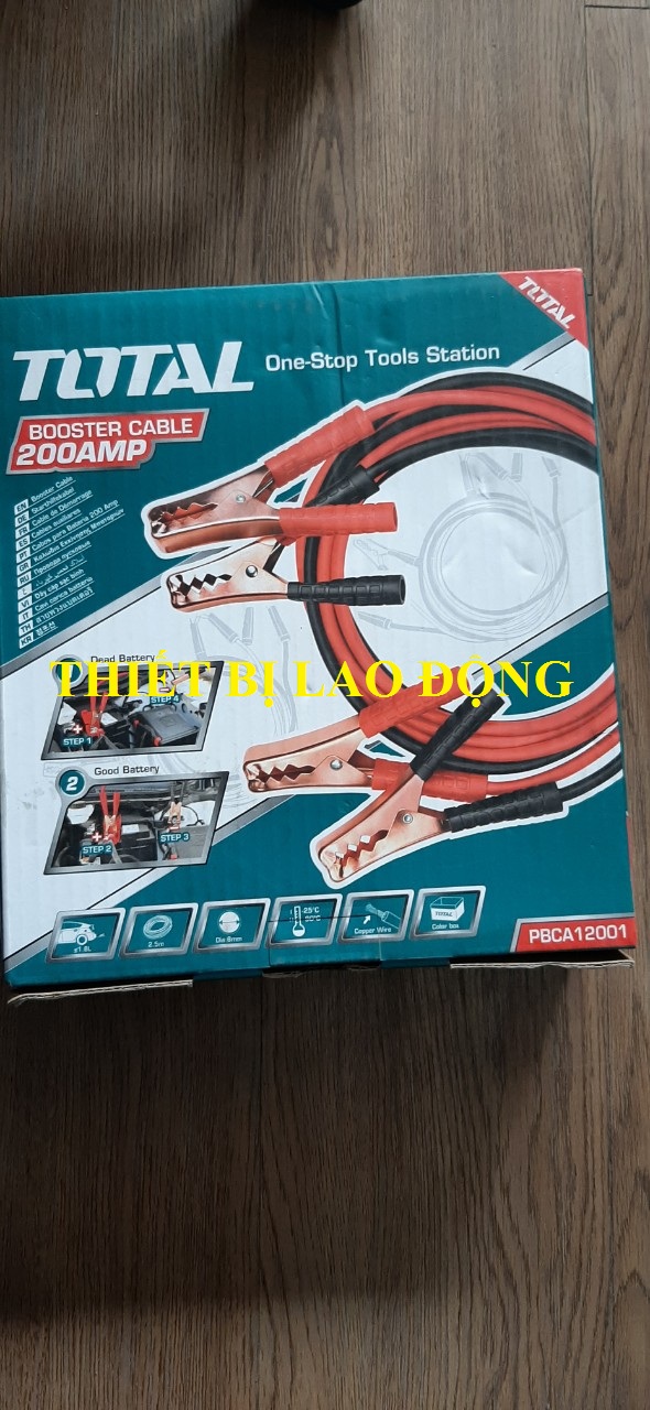DÂY CÁP SẠC BÌNH ẮC QUY 200AMP TOTAL PBCA12001