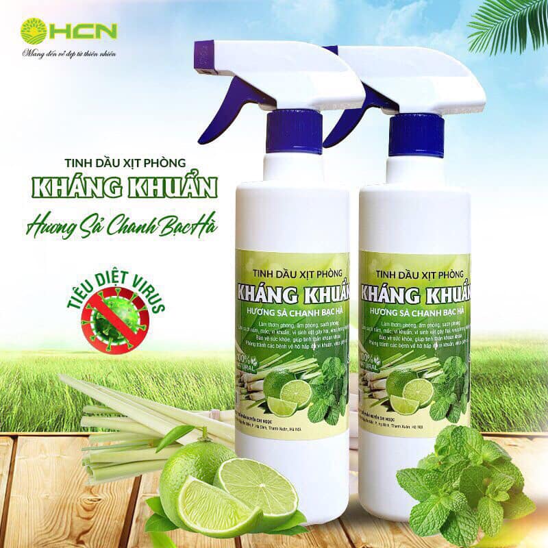 Tinh dầu xịt khuẩn thơm phòng chai 500ml
