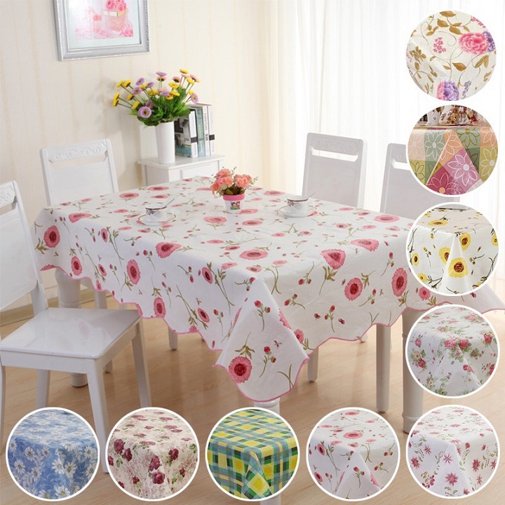 [HCM]Khăn trải bàn hình hoa kích thướt 106x152cm