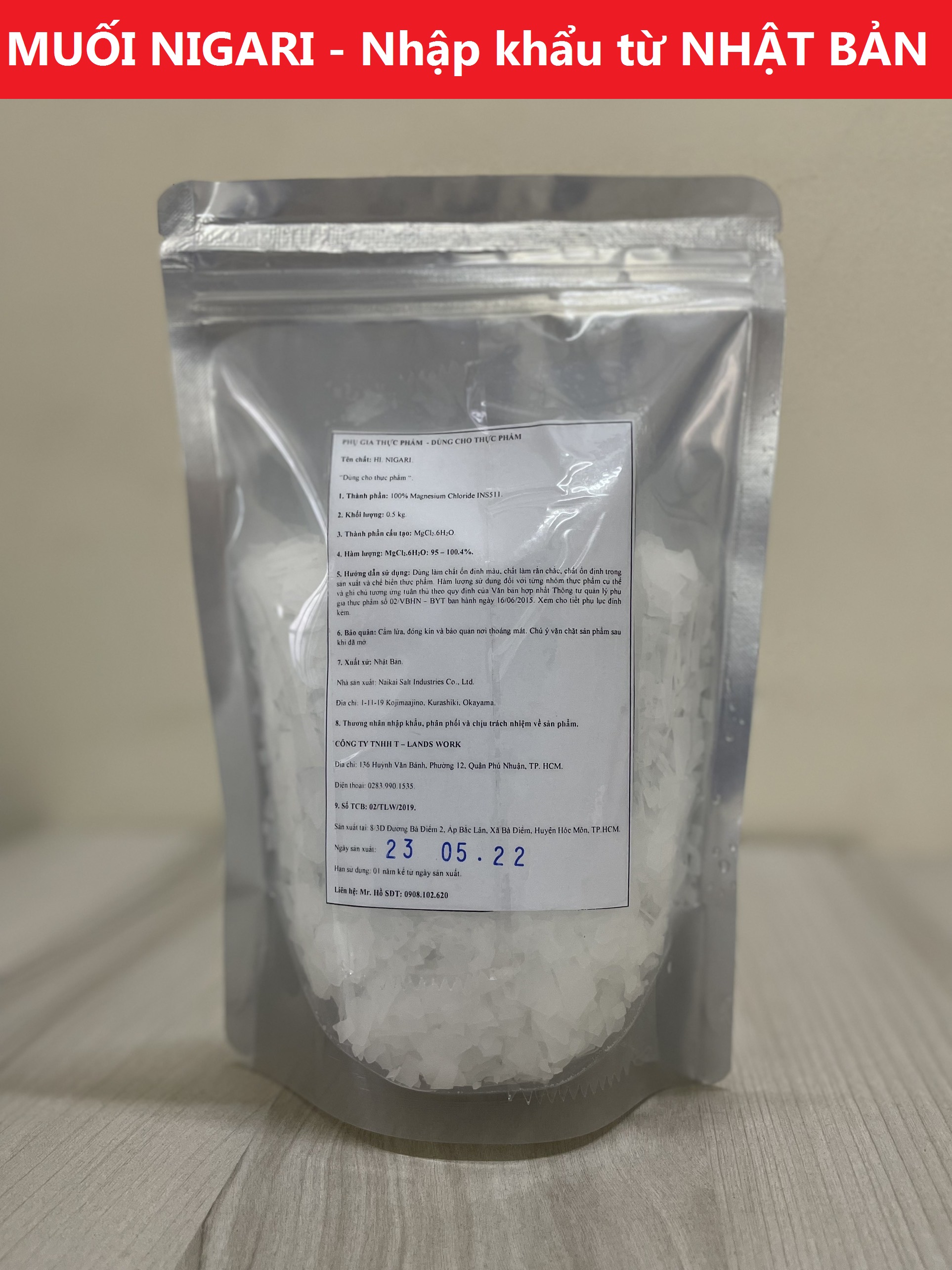 Japanese Nigari Salt 1kg for Making Tofu, Tofu (Imported Goods)