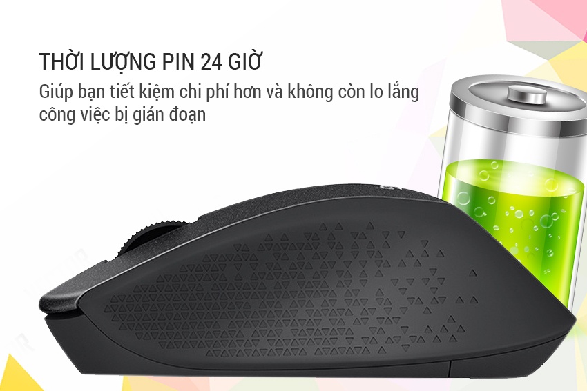 Chuột không dây Logitech M331 - Hàng Chính Hãng