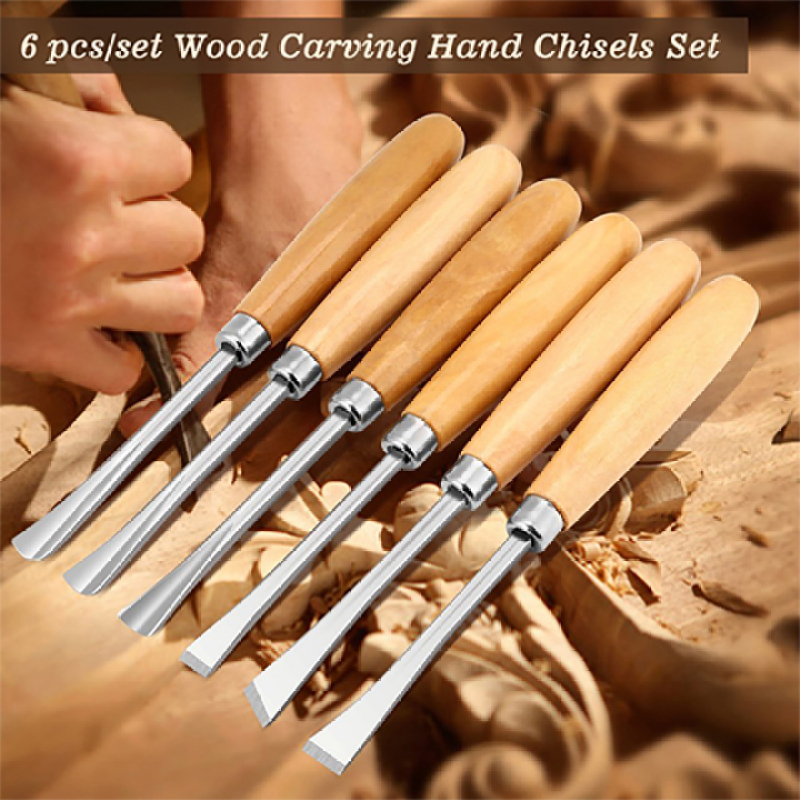 [HCM]Bộ 6 mũi đục gỗ dao điêu khắc gỗ mini lưỡi thép hợp kim SK2
