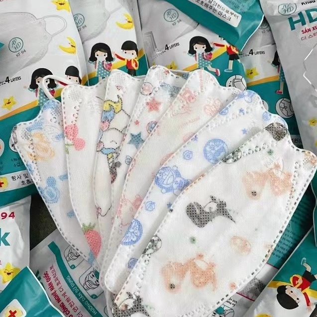 Combo 50 chiếc khẩu trang 4d kf94 hoạ tiết cho bé từ