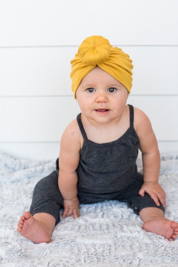 Mũ turban cục tròn siêu yêu cho bé(0-12 tháng)