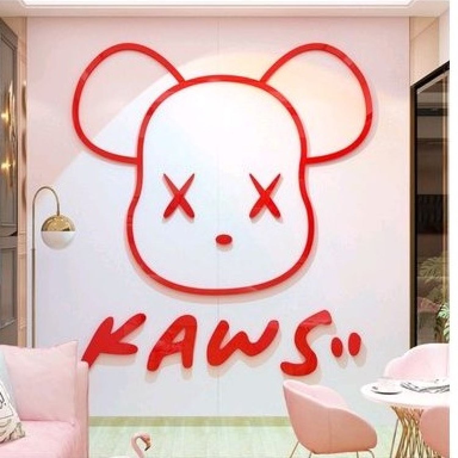 Đầu Gấu KAWS Dán Tường dễ thương