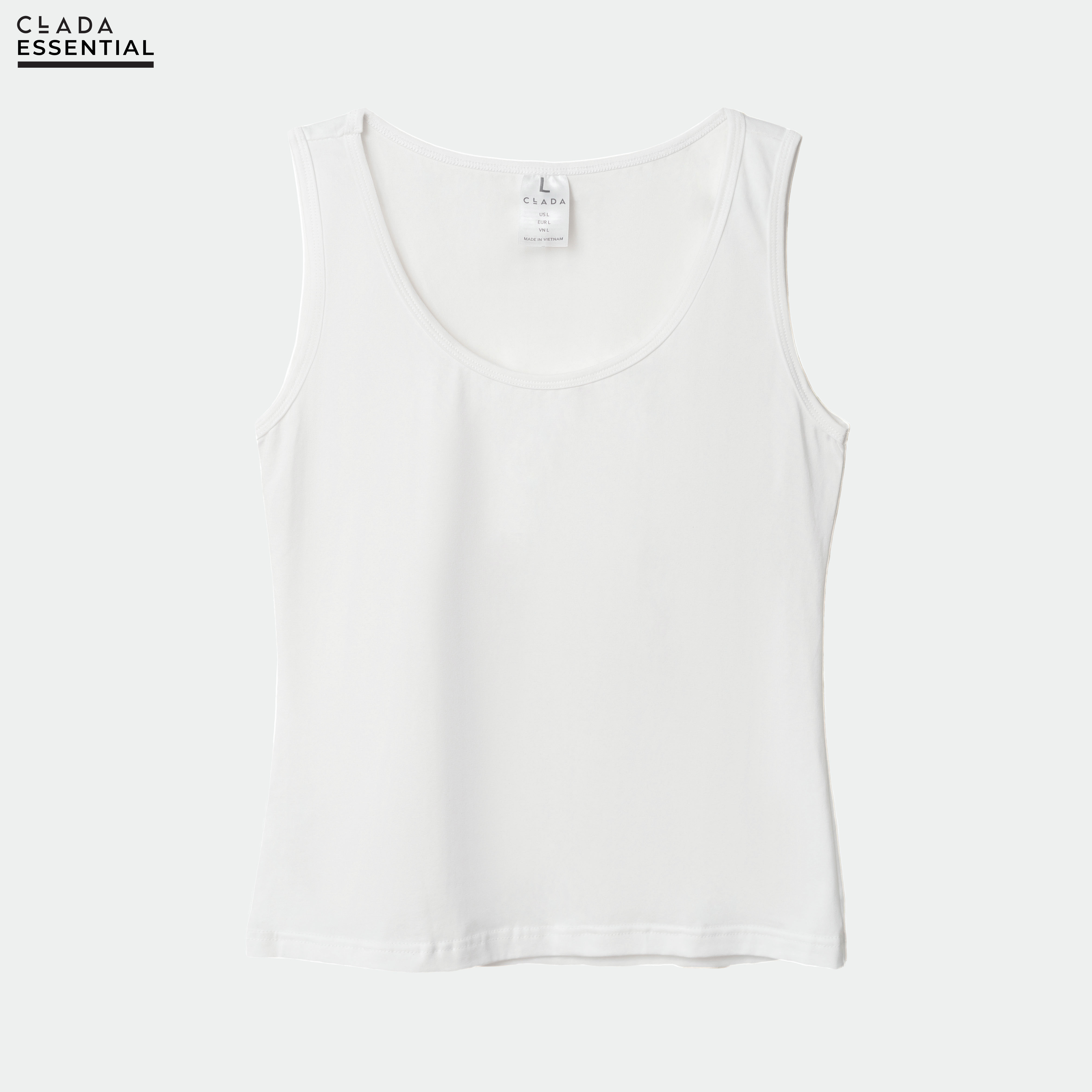 Áo ba lỗ nữ bigsize thương hiệu CLADA - Trắng