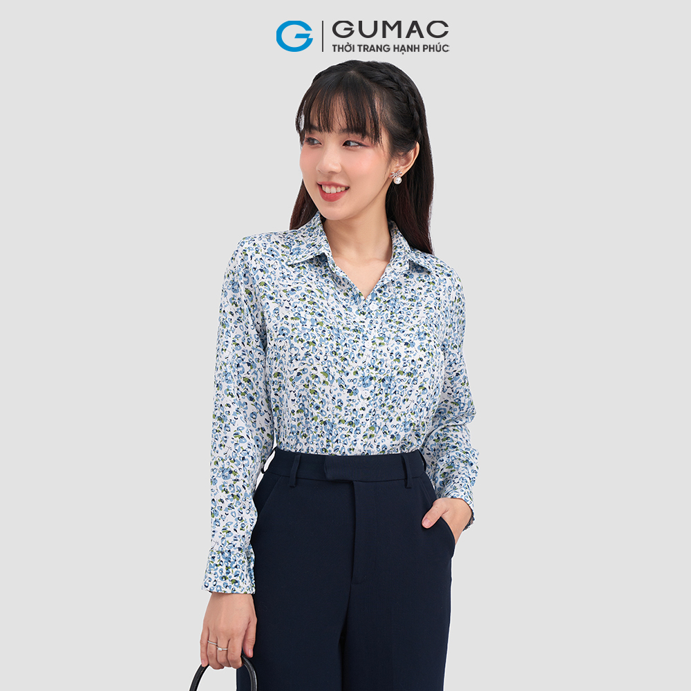 [CHỈ 4-6.4 | TẶNG ÁO THUN ĐƠN 799K] Áo sơ mi hoa thời trang GUMAC AC11058