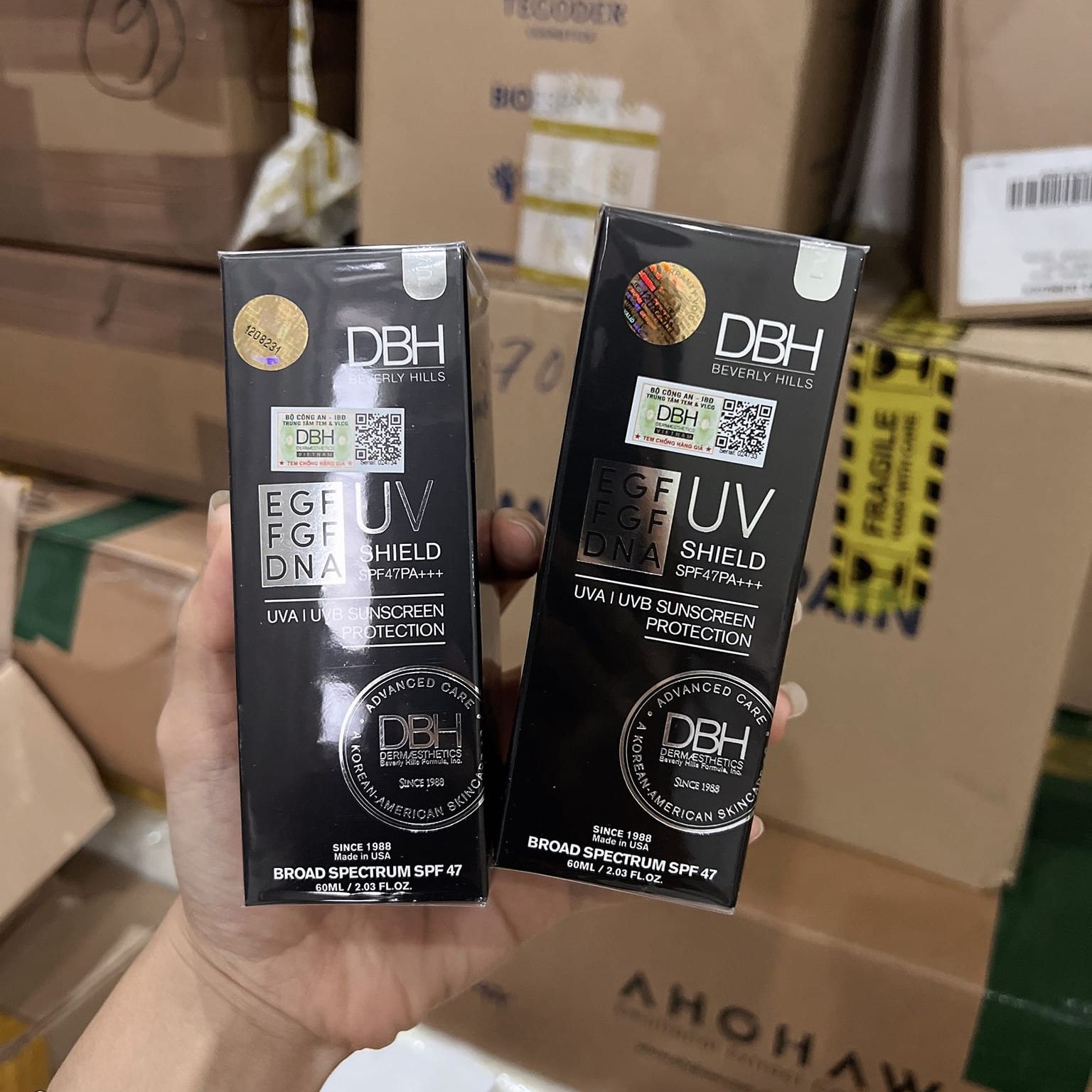 Hàng công ty - kem chống nắng dbh egf mỹ 60ml - kem chống nắng tế bào gốc