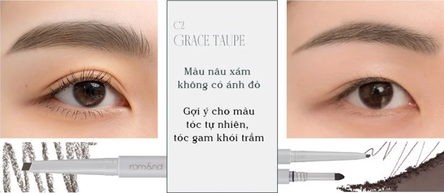 Chì kẻ mày nét mảnh 3 trong 1 cho đôi chân mày hoàn hảo, sắc nét romand han all sharp brow