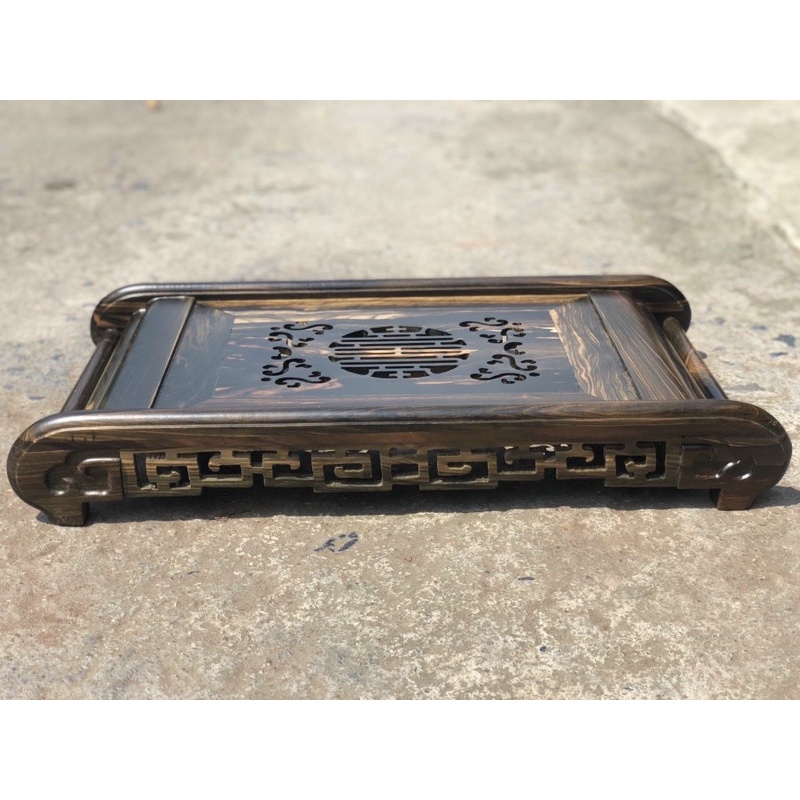 Khay Trà Cuốn Thư Gỗ Mun - Bàn Trà Phòng Khách