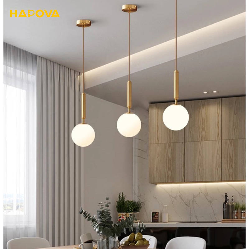 Đèn thả trần hình quả cầu tròn HAPOVA DT 5008
