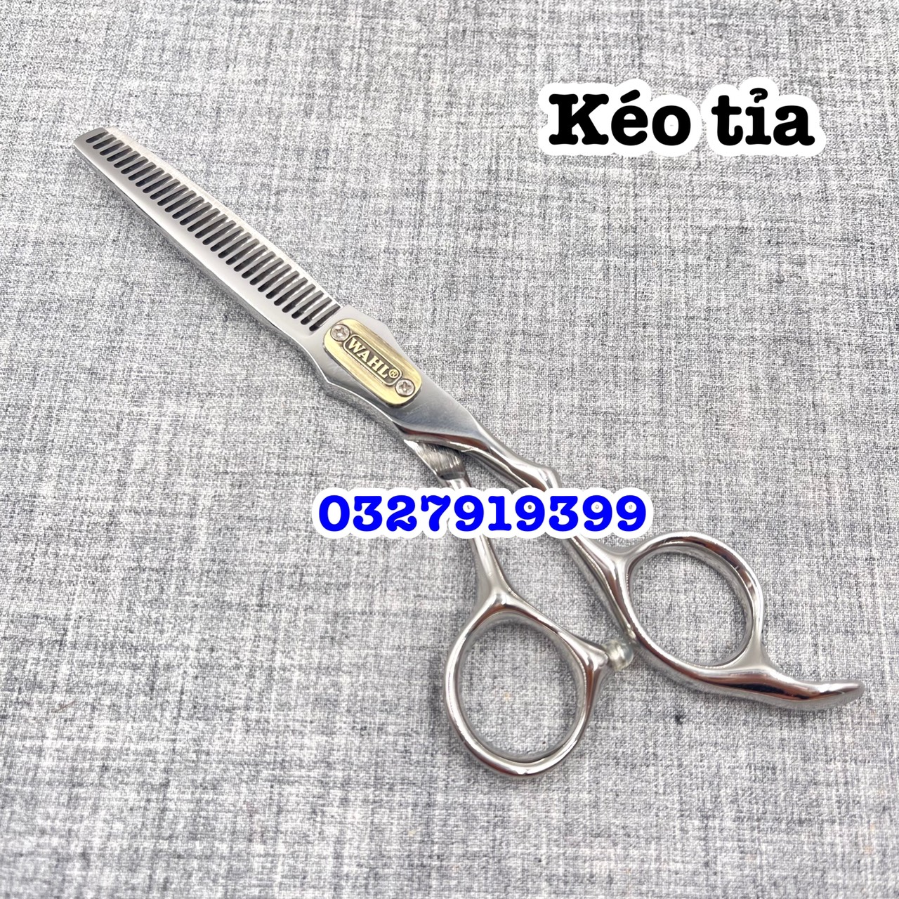 WAHL Kéo cắt tỉa tóc cao cấp 6.0 in thép nhật S440C độ cứng 62HRC lưỡi sắc bén thiết kế tay cầm thuận tiện chất lượng tốt nhất ( W 2 ốc )