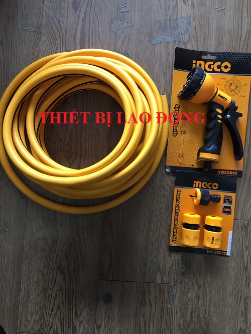 Bộ 5 mét ống nhựa pvc khớp nối vòi xịt rữa tưới cây 8 tia ingco hph2001 hwsg092 hhcs03122