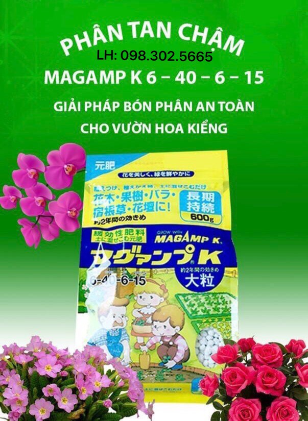 100g phân tan chậm nhật bản magramp hyponex 6-40-6-15 chuyên cho hoa lan