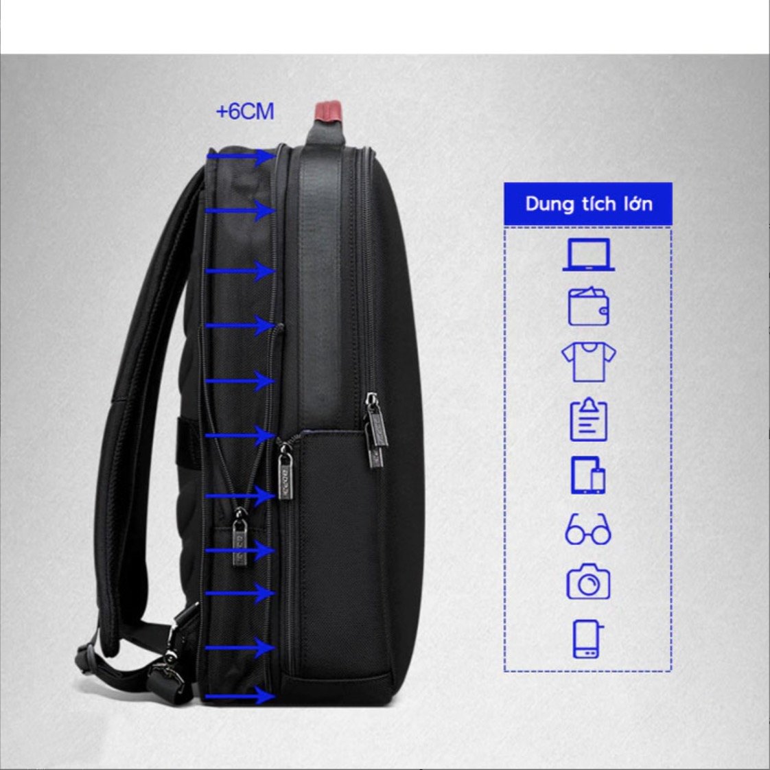 Balo laptop doanh nhân Bopai - Smart 4.0