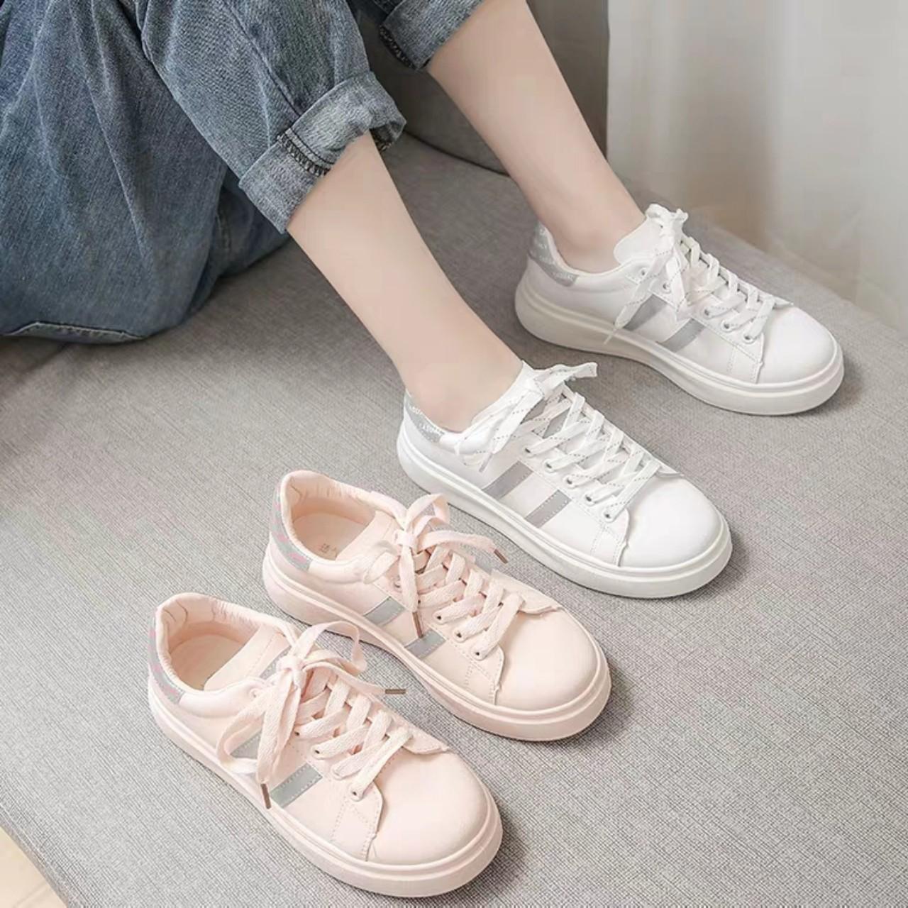 Giày thể thao nữ phản quang 2 sọc mới ( ảnh thật siêu đẹp)DungFC