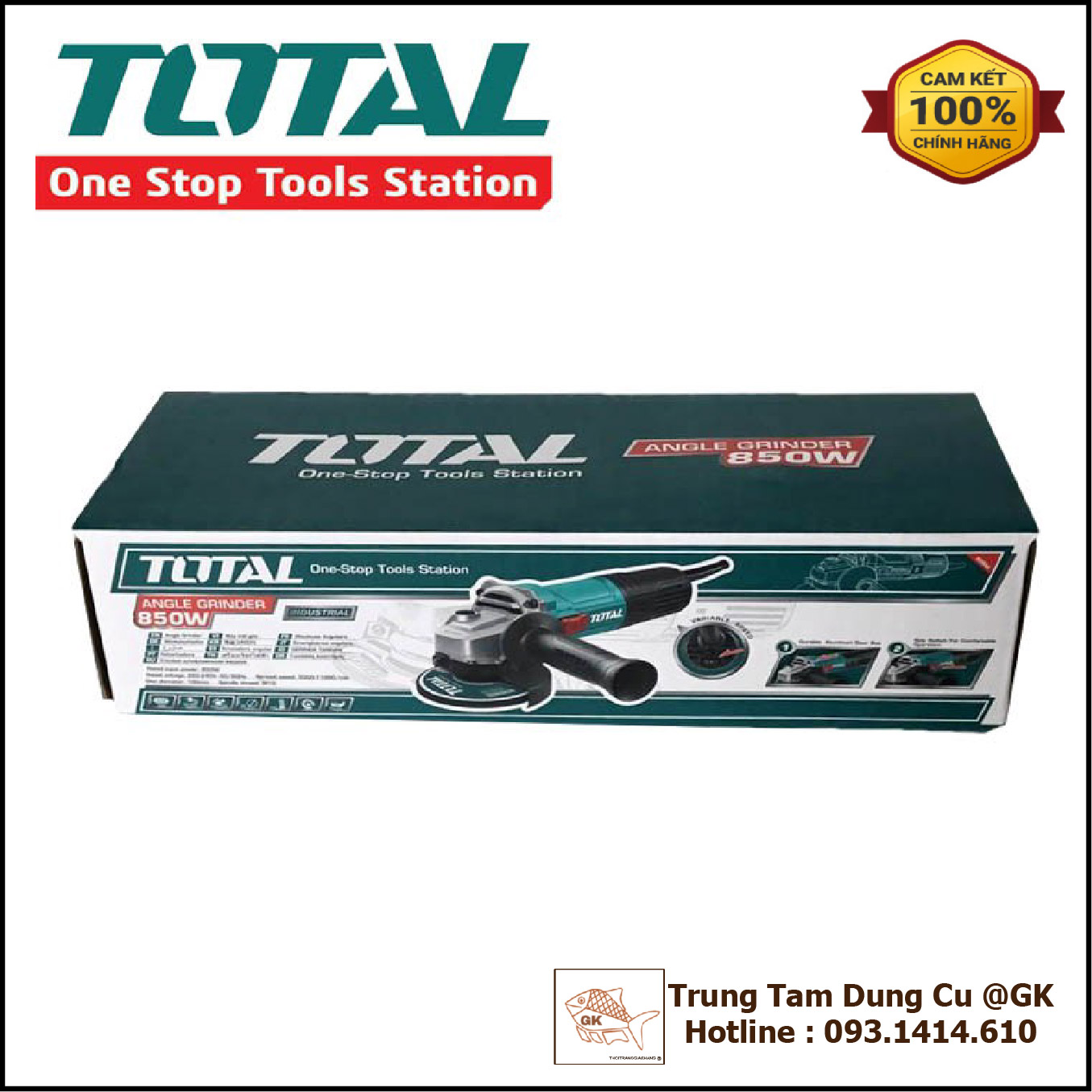 MÁY MÀI GÓC CÓ CHỈNH TỐC ĐỘ 850W TOTAL