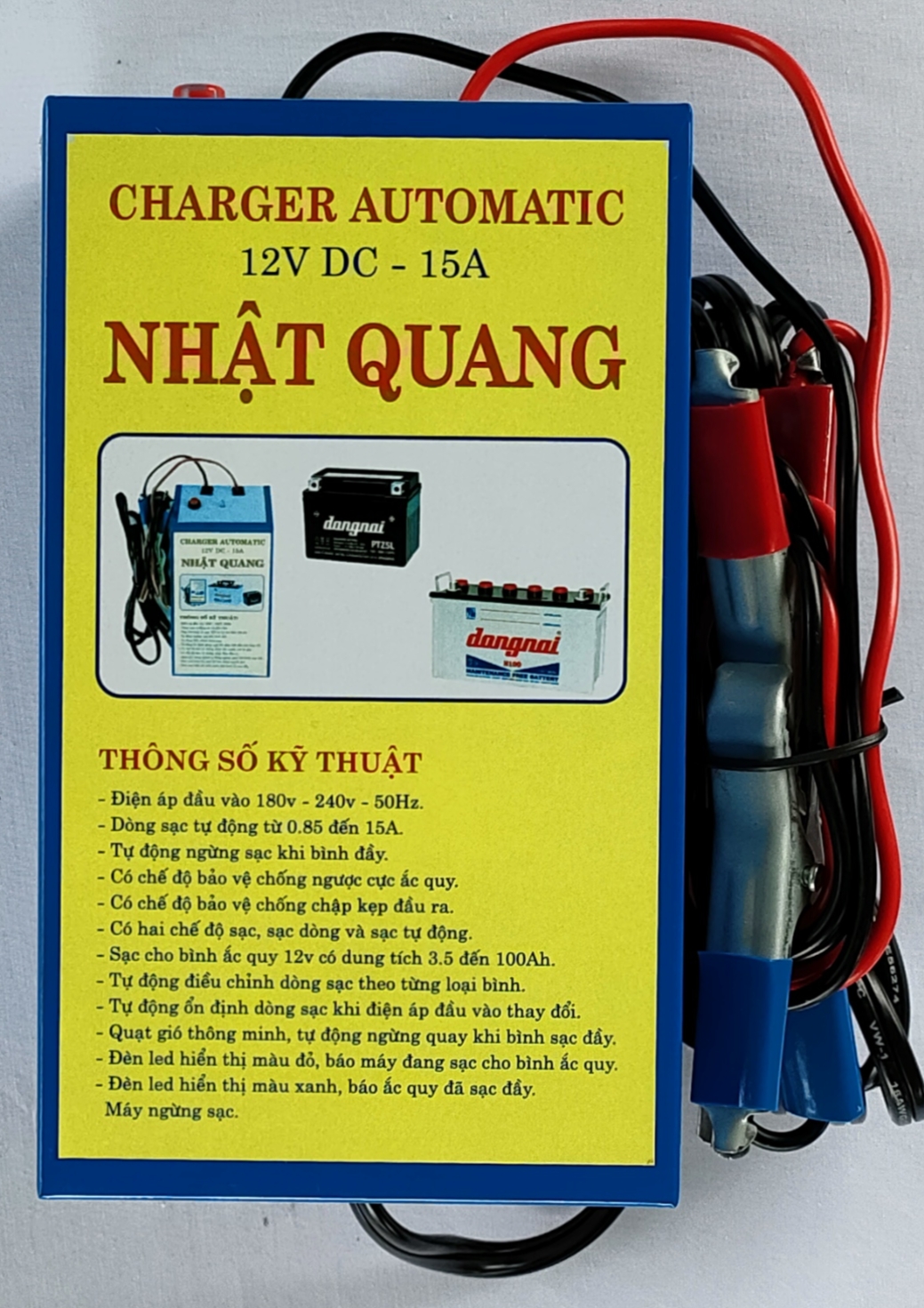MÁY SẠC BÌNH ẮC QUY 12V TỰ ĐỘNG 15A