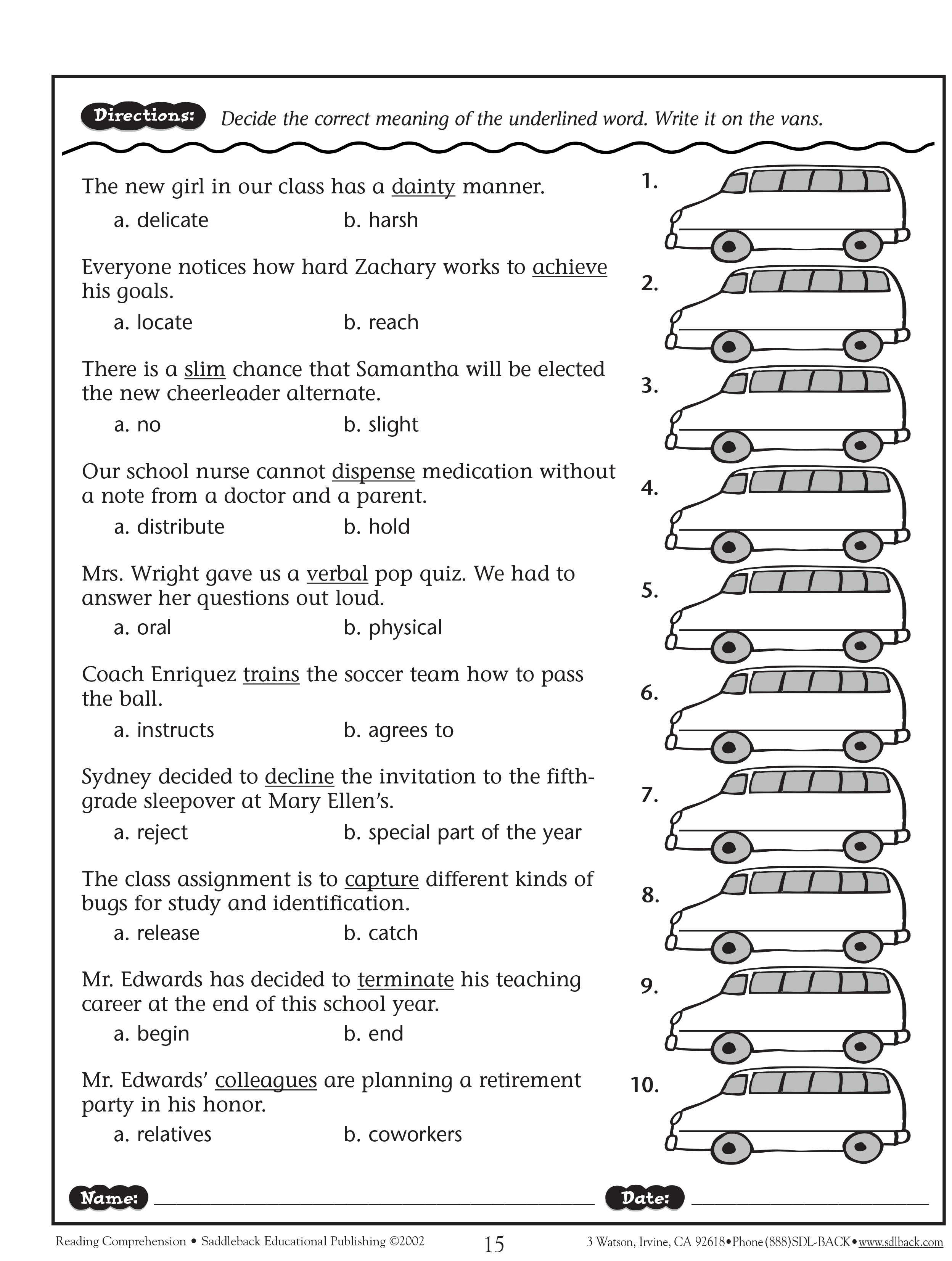 Reading Comprehension Skills and Strategies Level 5 ( sách đen trắng )