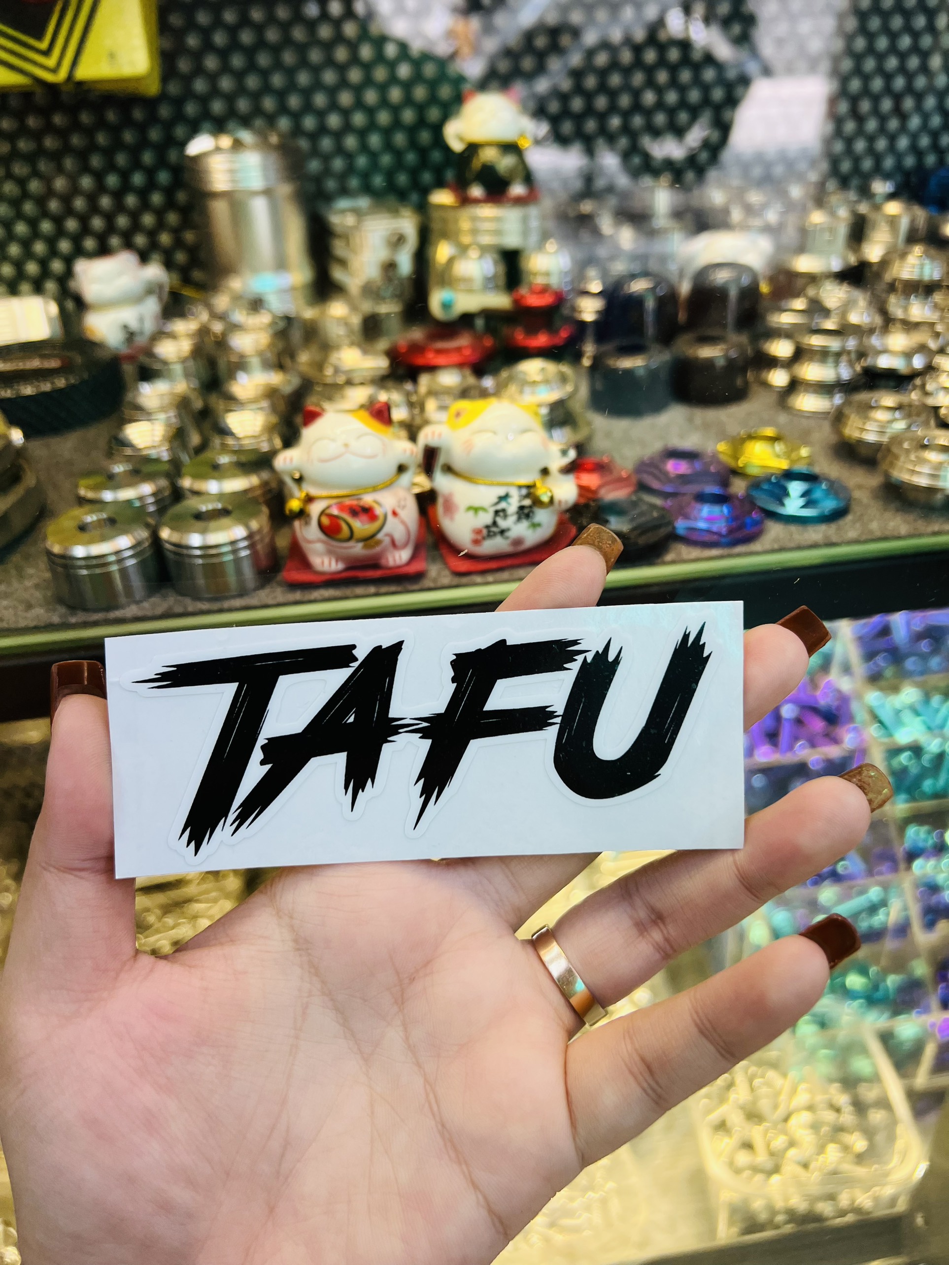 Tem Dán Chữ TaFu 10cm [ Lột sill được ]
