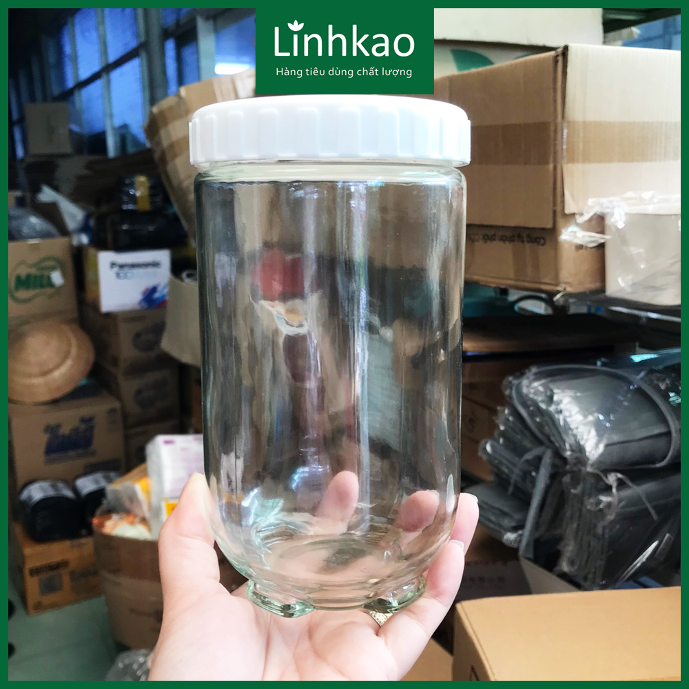 Bộ 3 lọ thủy tinh nắp vặn trắng Unilever