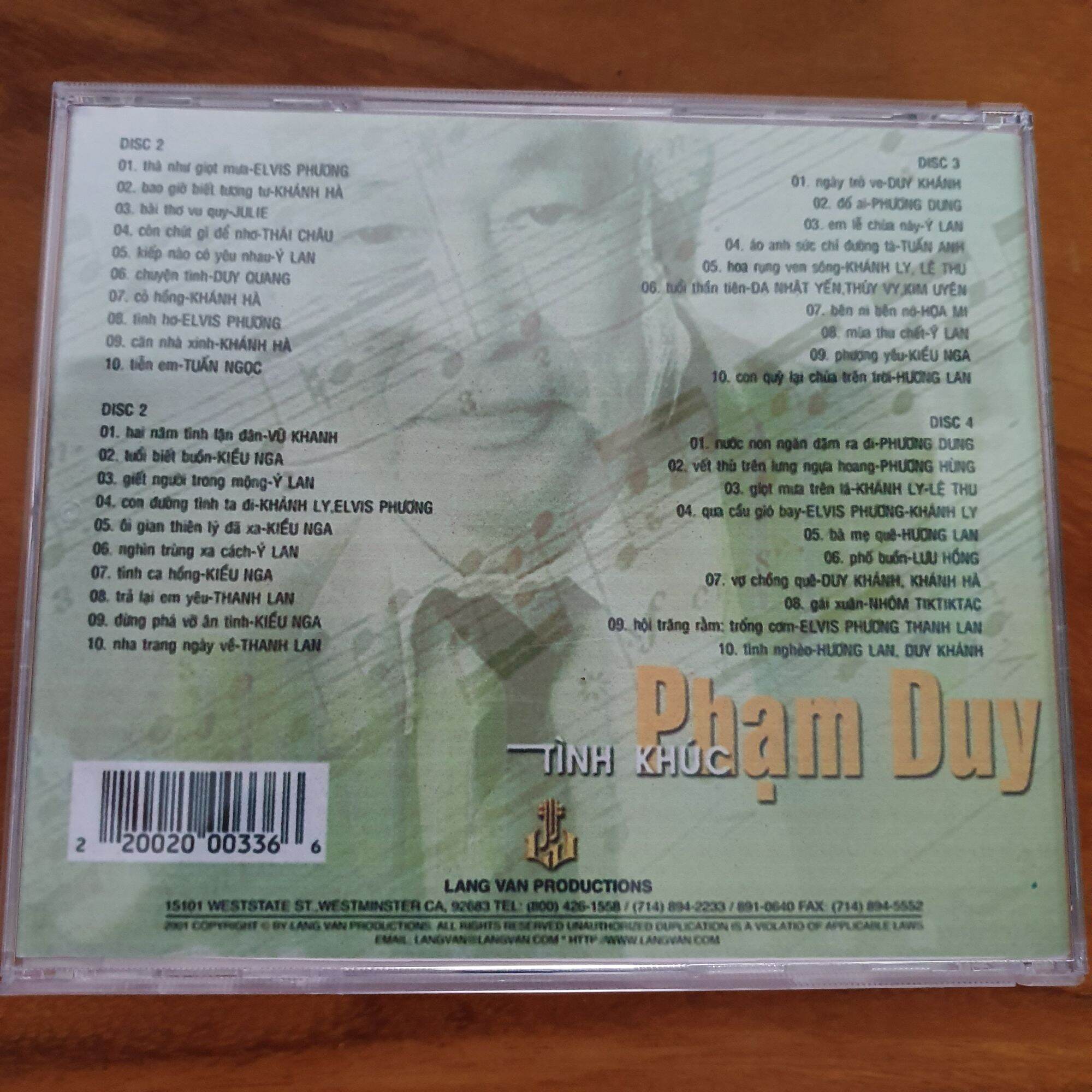 [MDCD] Đĩa CD Tình Khúc Phạm Duy - 4 CD