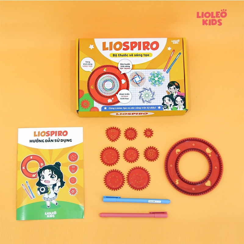 ✾✕  Bộ thước vẽ sáng tạo Lioleo- LIOSPIRO