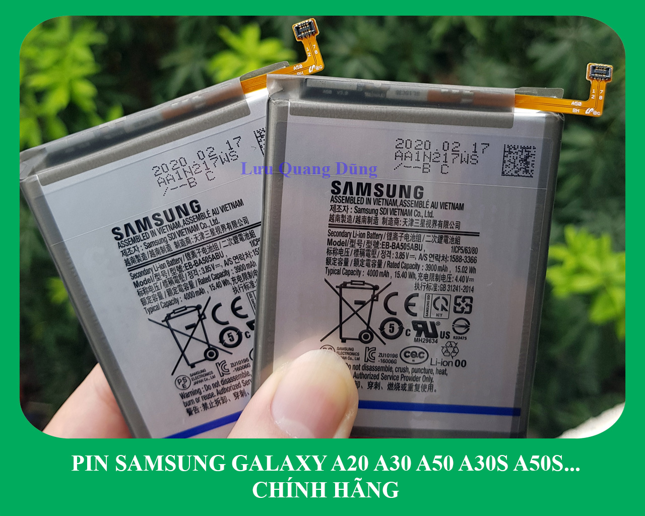 Pin samsung galaxy a20 a30 a50 a30s a50s ... zin công ty