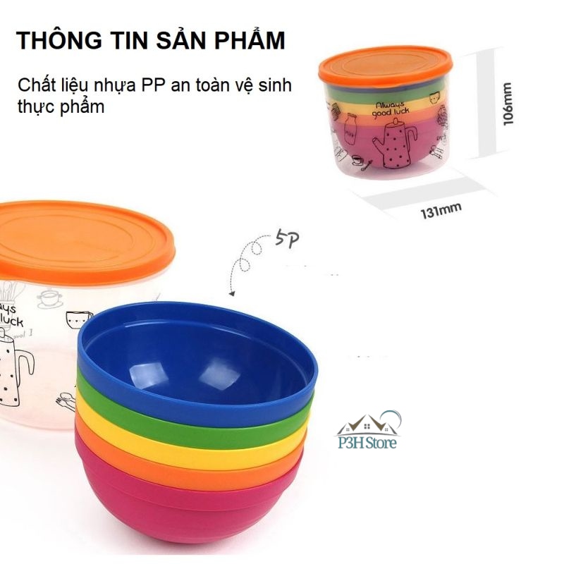 [HCM]Bộ 5 ly chén dĩa có quai và bình nước Rainbow Lock&Lock