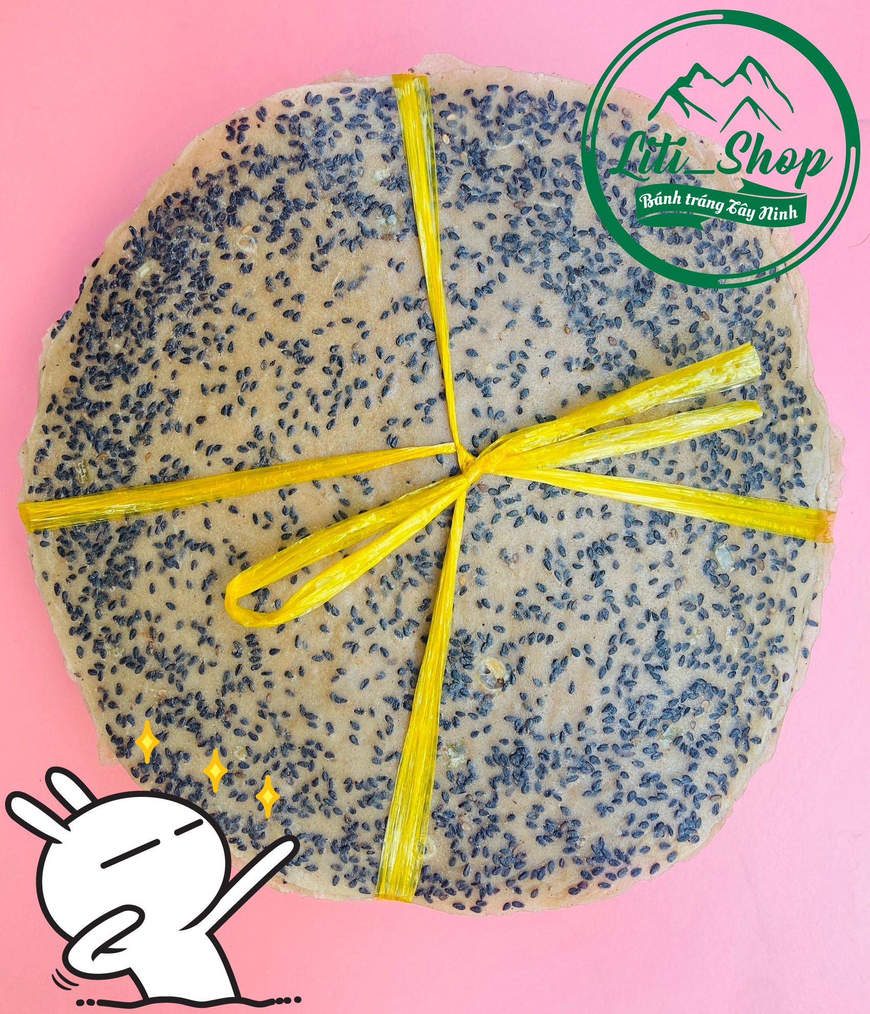 10 cái Bánh tráng Nướng mè dừa 500Gr [Nhiều mè]