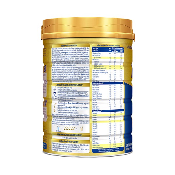 Date 1.2026] Sữa bột Dielac Alpha Gold 4 Lon 850g (cho trẻ từ 2 - 6 tuổi)