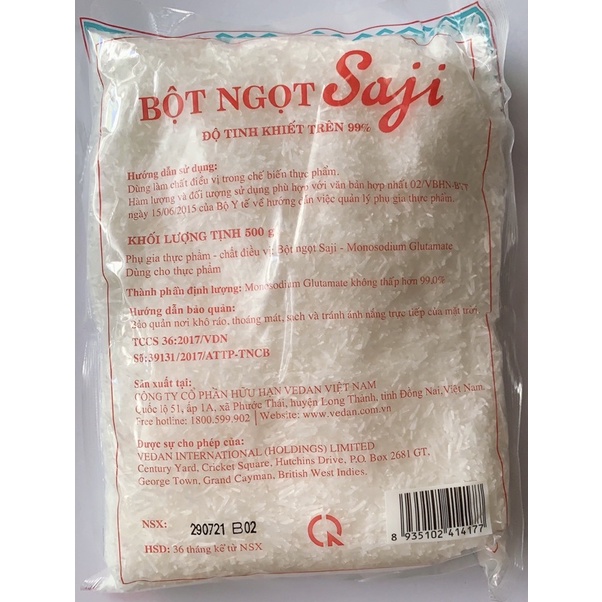 Bột ngọt Sari loại 1 gói 500g