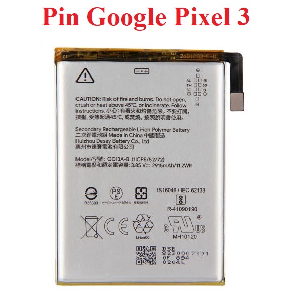 Pin thay thế cho Google Pixel 3 - 3XL
