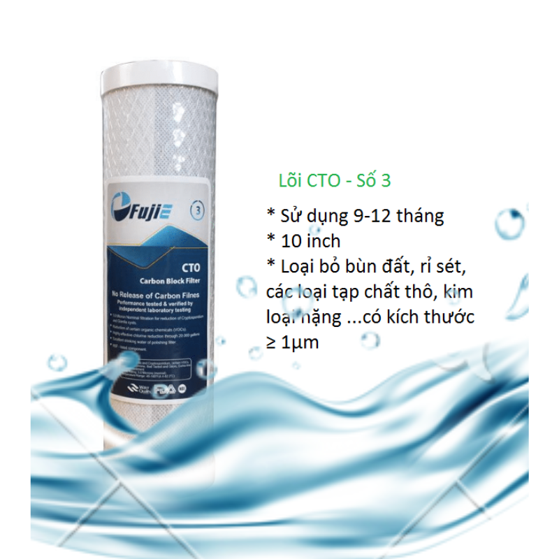 Bộ 3 lõi lọc RO FujiE số 1,2,3