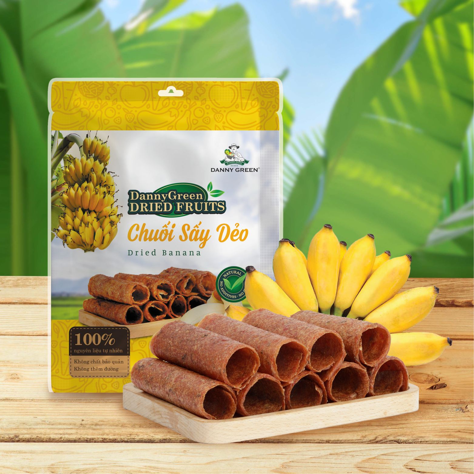 Chuối Sấy Dẻo Nguyên Vị DannyGreen